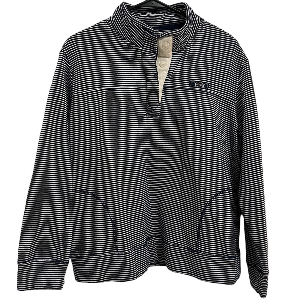 State of Mine Texas Blue and White Striped Sweater